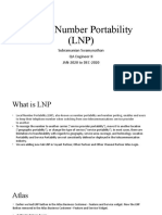 Local Number Portability (LNP) : Subramanian Swamynathan QA Engineer II JAN-2020 To DEC-2020