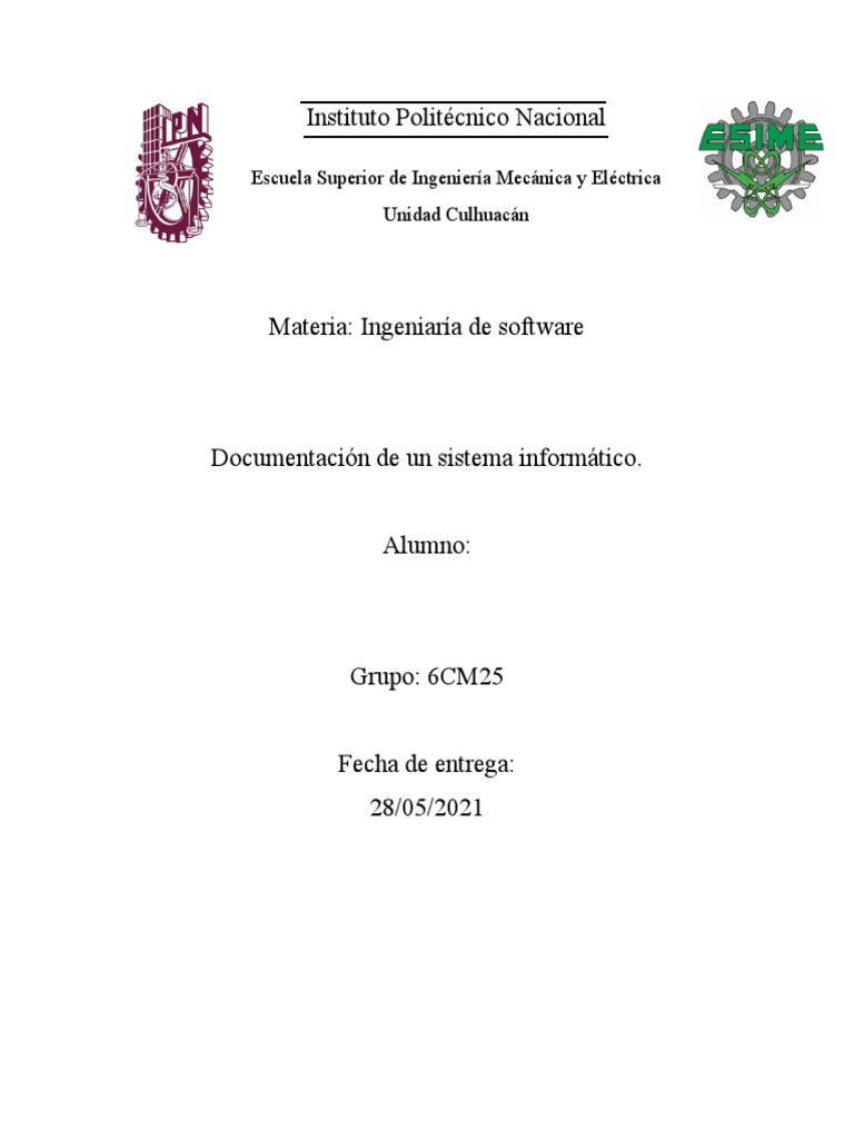 Documentación de Sistemas Informáticos | PDF | Calidad (comercial ...