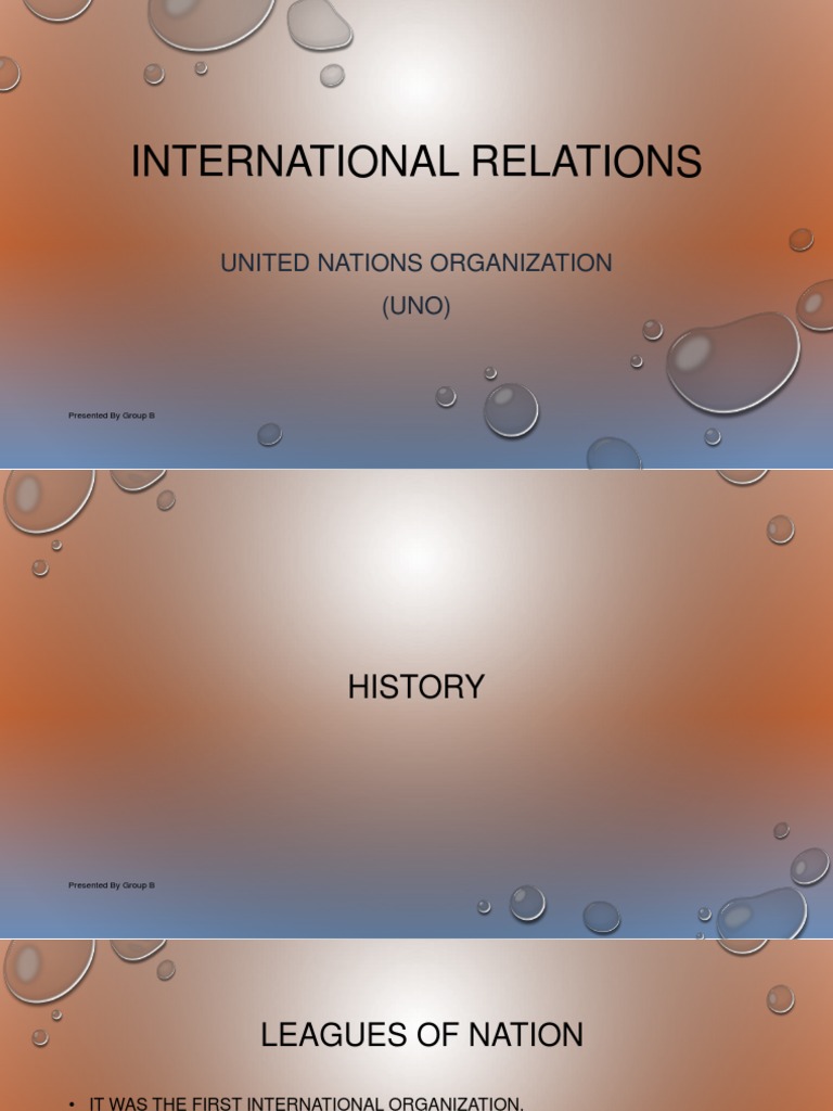 Overview of the United Nations and Its History | PDF | International ...