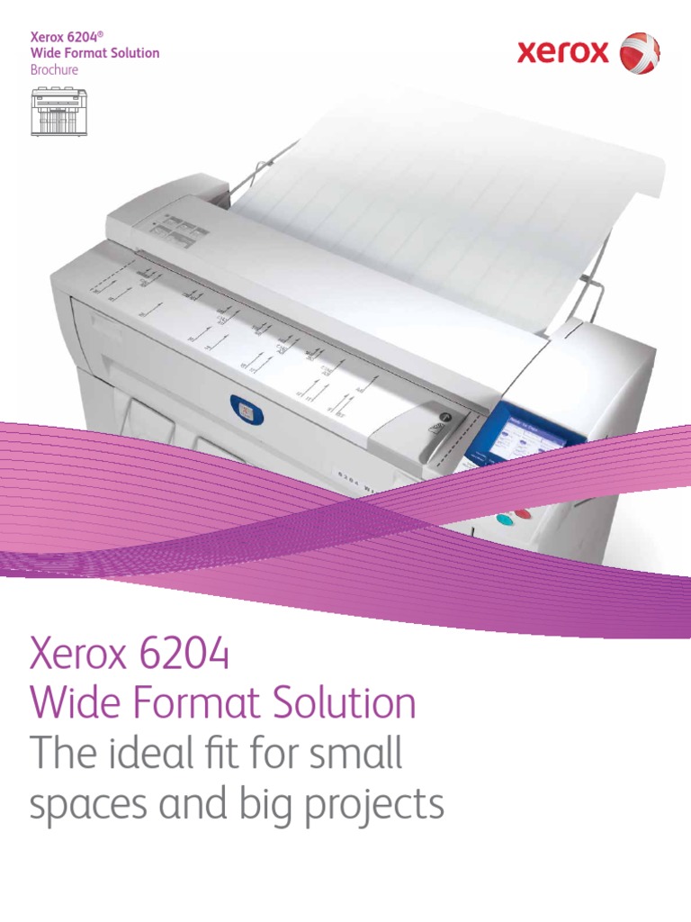 Brochure Xerox 6204™ Wide Format Solution (PDF, 850 KB) PDF Image
