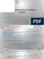 Communications Systems Theory: EE530 Waveform Analysis, Vector & Signal Space