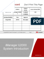 Imanager U2000 Introduction