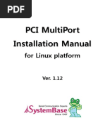 Linux PCI MultiPort Installation Manual - v1 - 2x