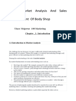 Market Analysis and Sales Development of Body Shop
