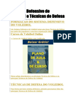 Sistema Defensivo Do Voleibol e Técnicas de Defesa