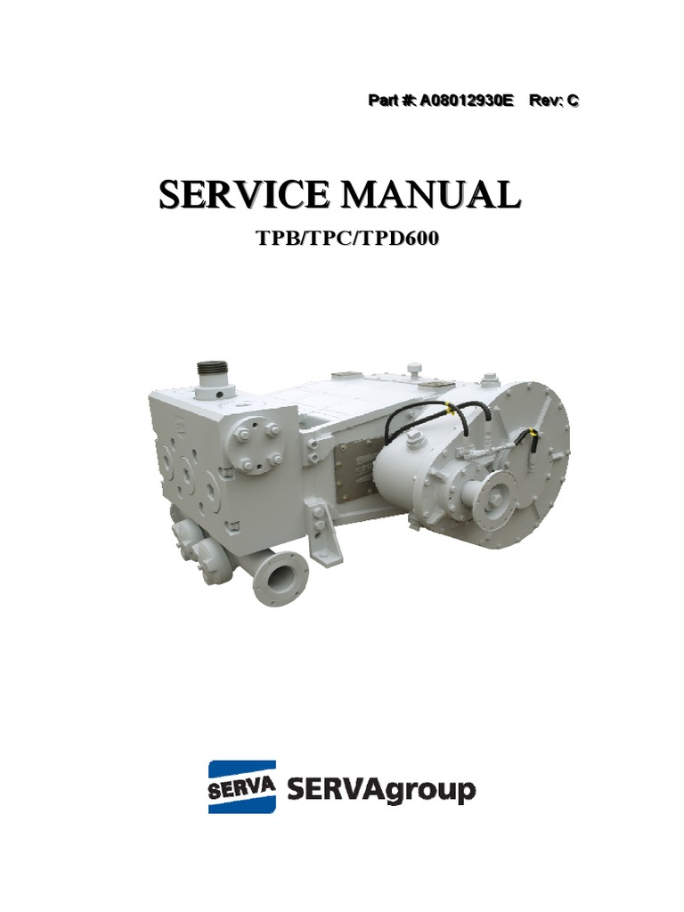 Serva Pump PDF Pump Transmission (Mechanics)