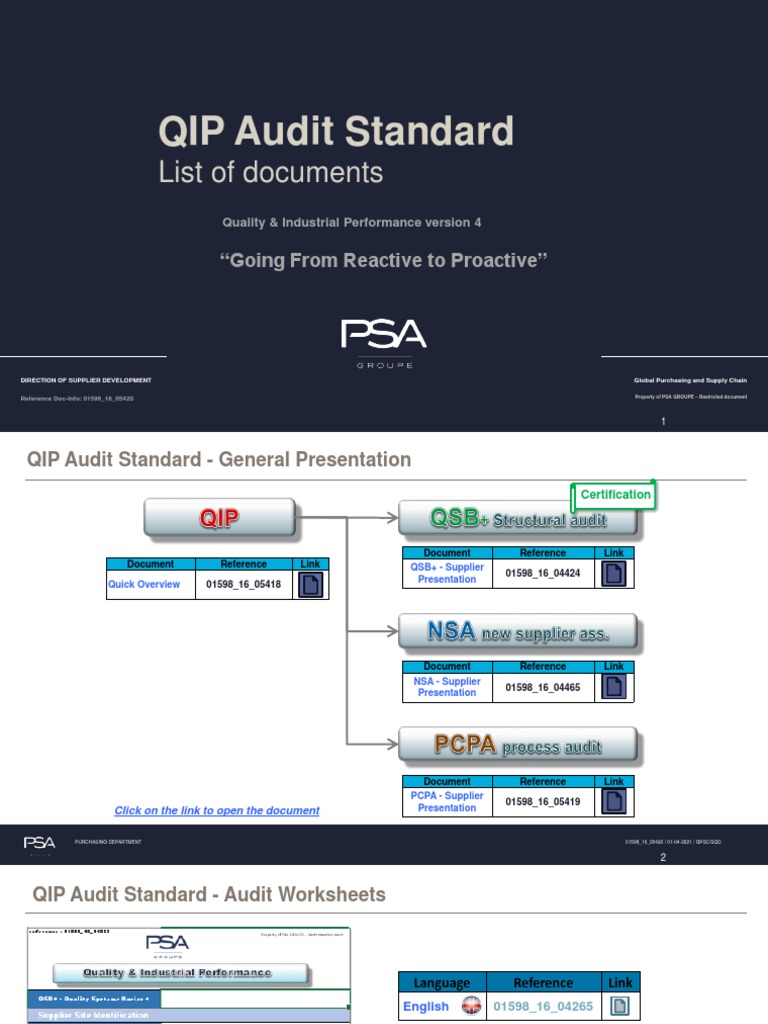 QIP Audit Standard Overview | PDF | Audit | Business Process Management