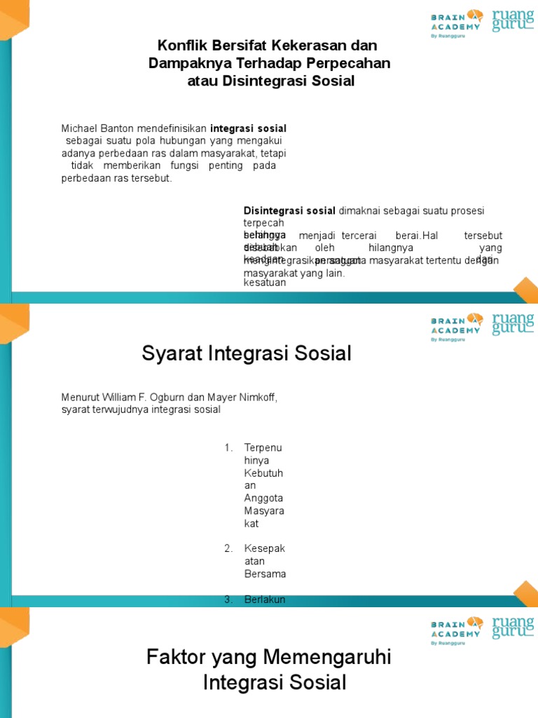 Konflik Bersifat Kekerasan Dan Dampaknya Terhadap Perpecahan Atau