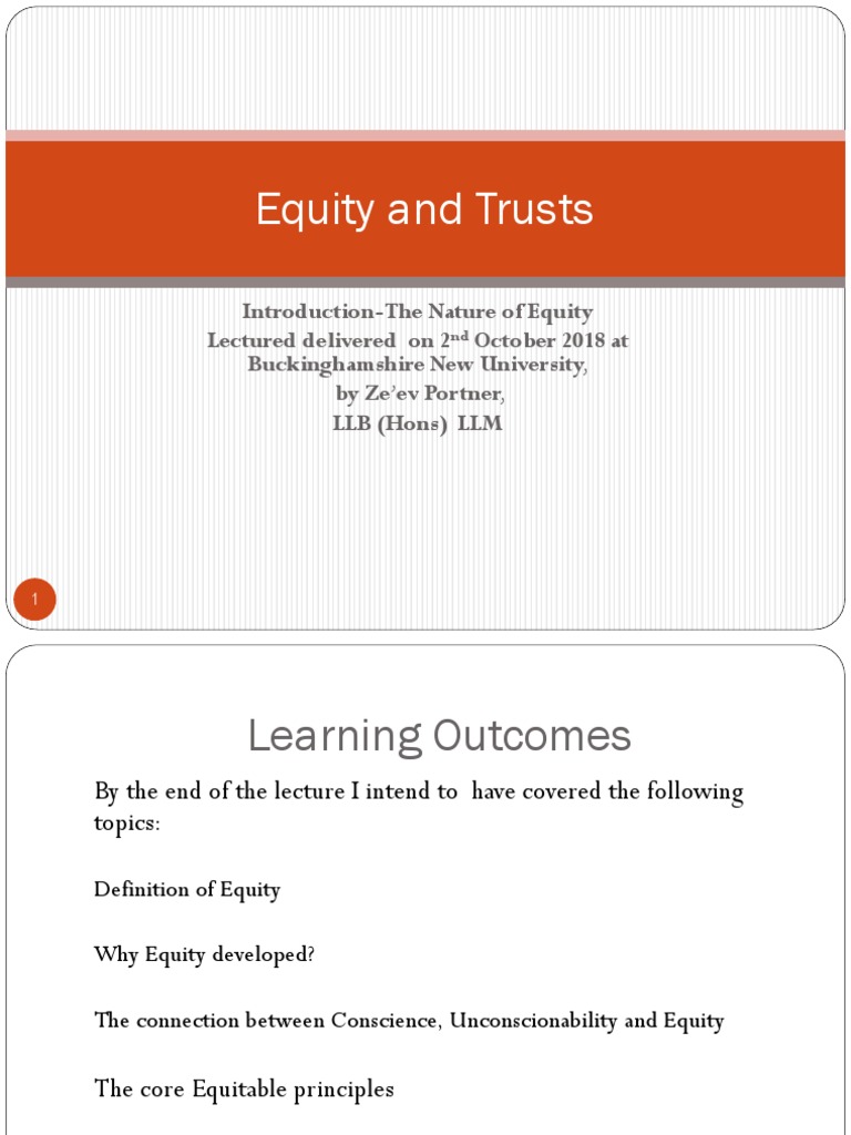 Understanding Equity and Trusts | PDF | Equity (Law) | Trust Law