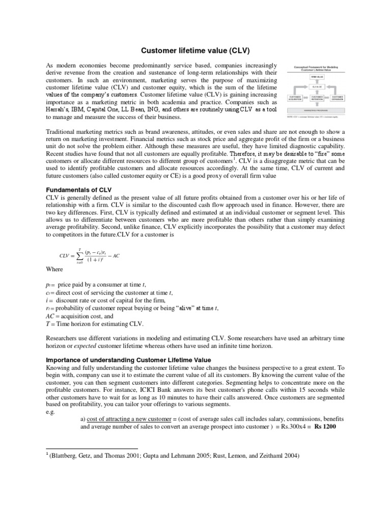 Understanding Customer Lifetime Value | PDF | Marketing | Economies