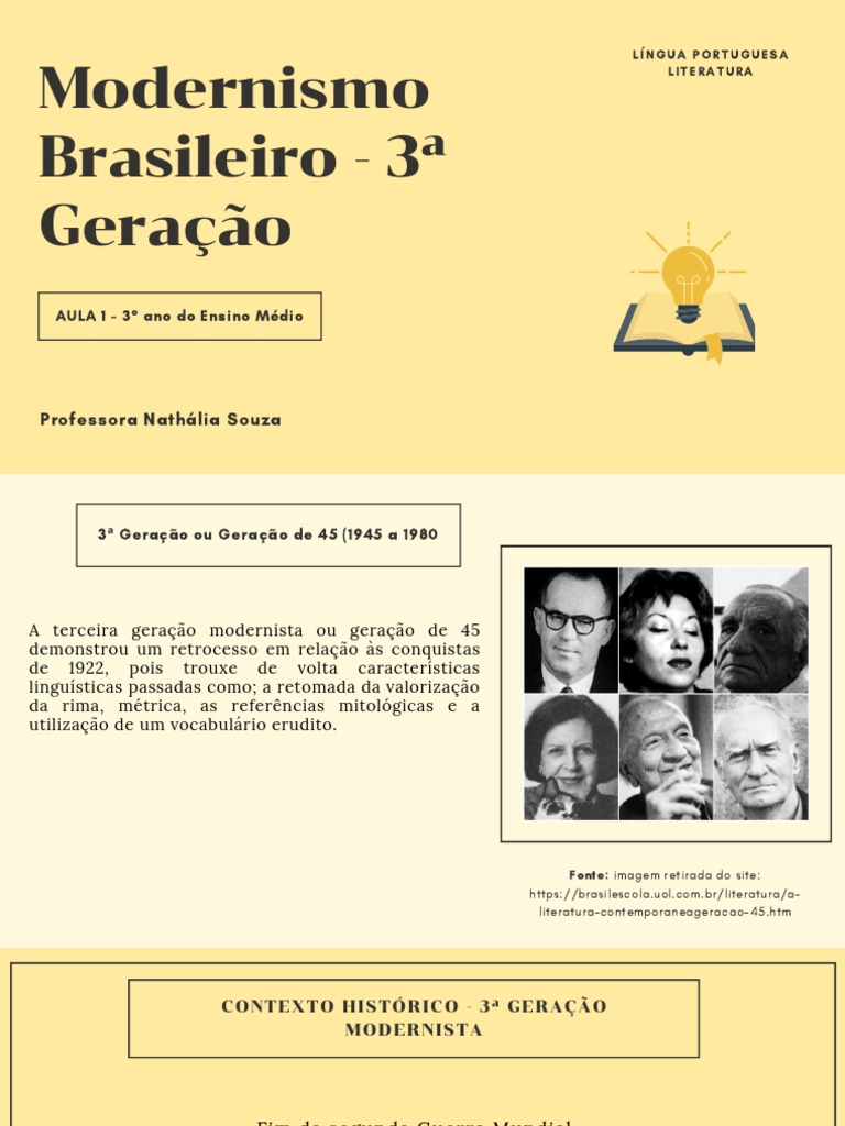 Aula 1. Modernismo - 3 Geração | PDF | Contos