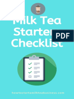 Milk Tea Starters Checklist