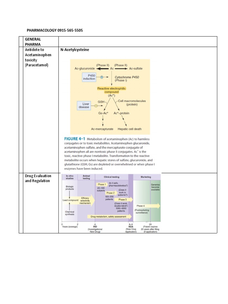 Antidote To Acetaminophen Toxicity (Paracetamol) PHARMACOLOGY 09155655505 General Pharma N