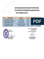 Jadual Pembekalam SMT II Profesi Ners TA 2021-2022 Genap