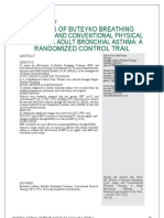 Effects of Buteyko Breathing Technique and Conventional Physical Therapy in Adult Bronchial Asthma: A Randomized Control Trail