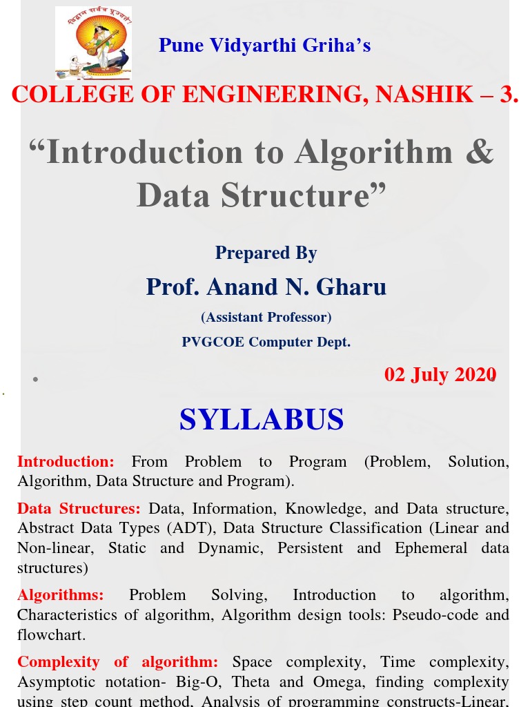 Fundamentals of Data Structure Notes (Sppu Sem-1 Unit 1) | PDF | Data ...