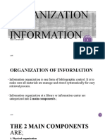 IMD213 Week 2 - Organization of Information