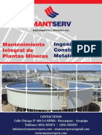 Mantenimiento Integral de Plantas Mineras: Ingeniería de La Construcción Metalmecánica