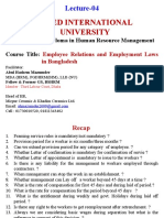 Employee Relations and Employment Laws Lecture-4