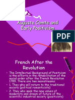 Auguste Comte and Early Positivism