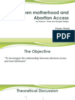 Abortion Access&teen Mortherhood