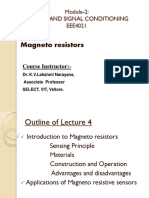 Magneto Resistors: Module-2: Sensors and Signal Conditioning EEE4021