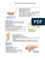 Perfil geográfico y división política de América Central