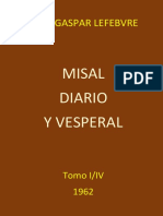 (I) Misal Diario y Vesperal - P. Gaspar Lefebvre OSB