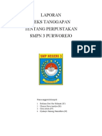 Laporan Tanggapan Tentang Perpustakaan SMPN 3 Purworejo