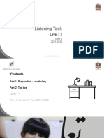 Level 7.1 - Listening Task - PPT - Term 2 - 2021-22