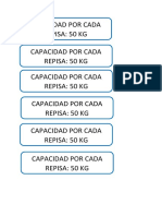 Rotulo Capacidad X Repisa