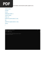 Write A Program in C To Check Whether A Entered Number Is Positive, Negative or Zero