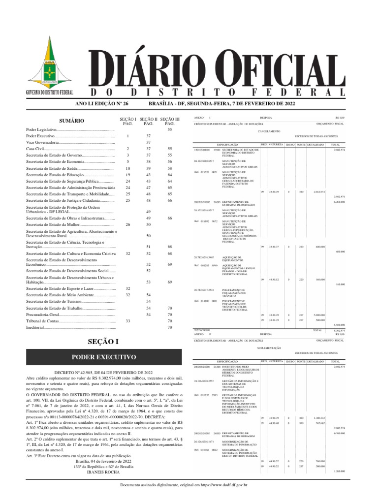 Dodf 026 07022022 Integra PDF Estado
