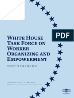 WHITE HOUSE TASK FORCE ON  WORKER ORGANIZING AND EMPOWERMENT