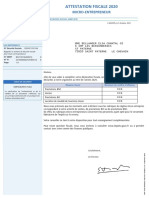 Attestation Fiscale 2020: Micro-Entrepreneur