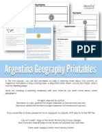 Argentina Geography Printables