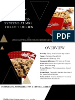 Case Study Presentation: Information Systems at Mrs. Fields' Cookies