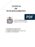 Licencia de funcionamiento SRL Fidos