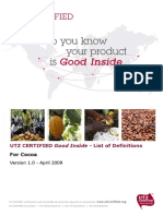 UTZ CERTIFIED Good Inside - List of Definitions: For Cocoa