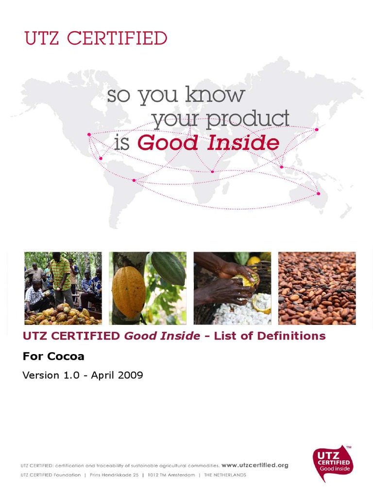 UTZ CERTIFIED Good Inside List of Definitions For Cocoa PDF