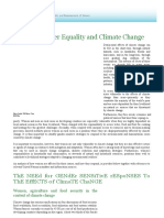 Women, Gender Equality and Climate Change: Fact Sheet