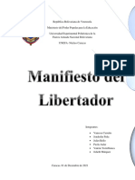 Manifiesto del libertador. M.D3