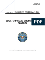 Unified Facilities Criteria (Ufc) : Dewatering and Groundwater Control