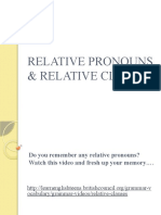 Relative Pronouns & Relative Clauses