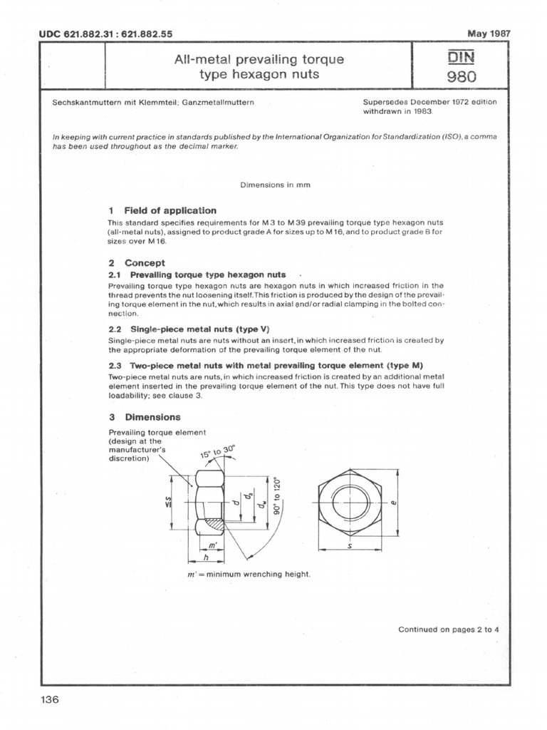 Din 980 | PDF