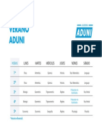 Horario Verano Aduni 2022