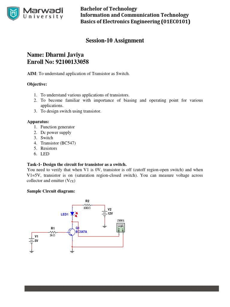 Transistor Switch Applications Guide | PDF | Transistor | Electronics