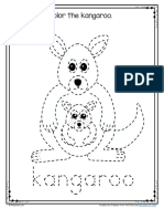 Zoo Kangaroo Trace and Color