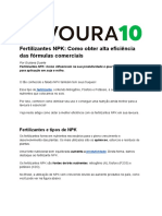 Como obter alta eficiência com fertilizantes NPK