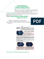 Tarea Proyecto # 7 de Ciencias Naturales Noveno - Agenda 37